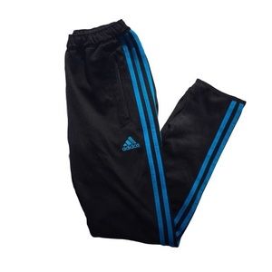 Adidas Black with Blue Stripes Soccer Pants Youth M